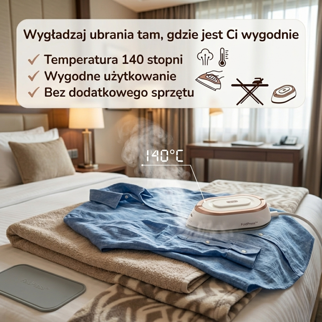 Mini żelazko podróżne FoldPress™